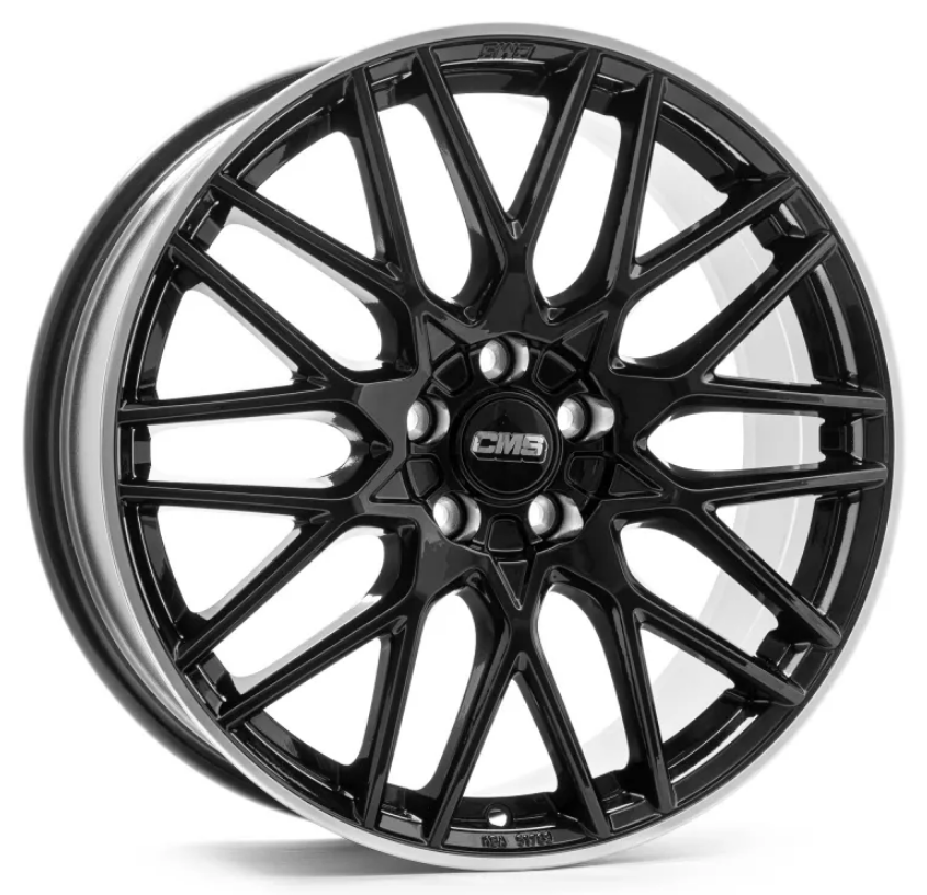 CMS WHEELS C25 zwart rand gepolijst