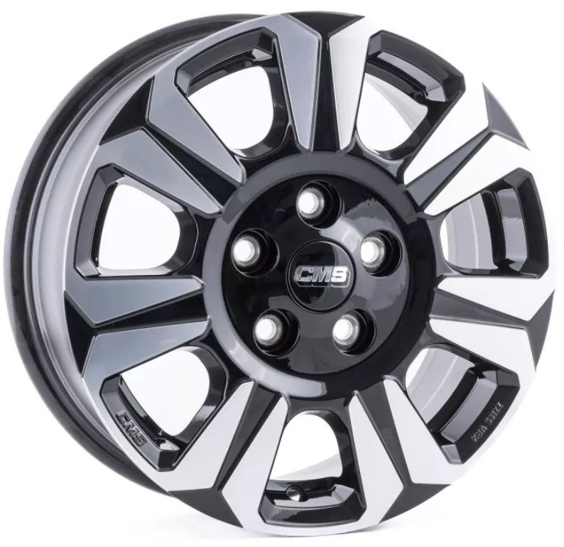CMS WHEELS C31 HEAVY DUTY zwart gepolijst