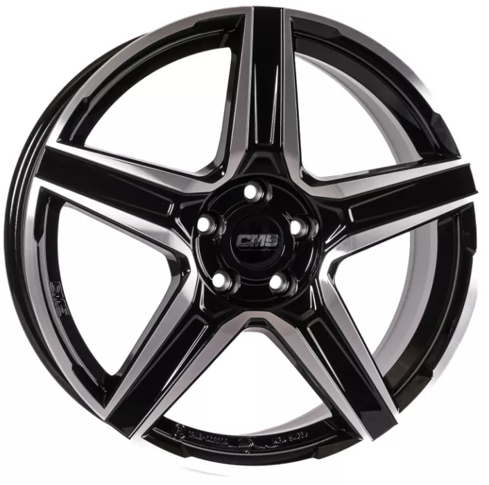 CMS WHEELS C34 zwart gepolijst