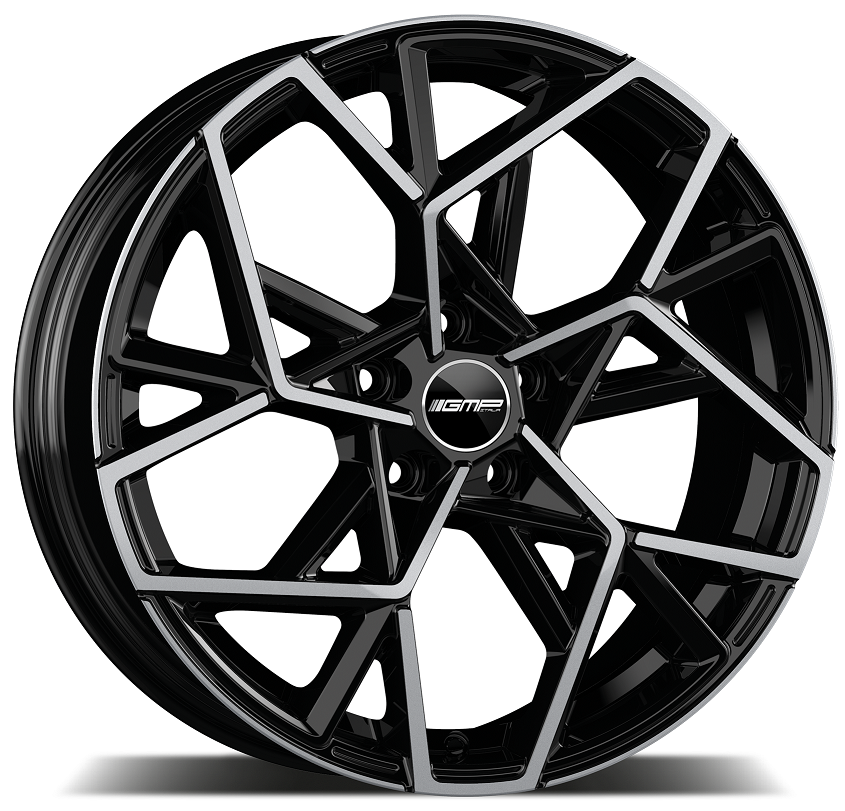 GMP WHEELS CARTESIO zwart gepolijst