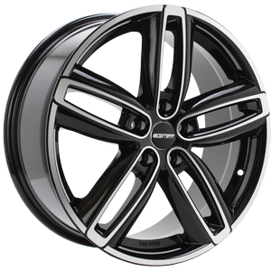 GMP WHEELS DIVA zwart gepolijst