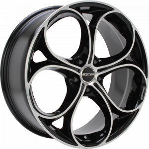 GMP WHEELS DRAKE zwart gepolijst
