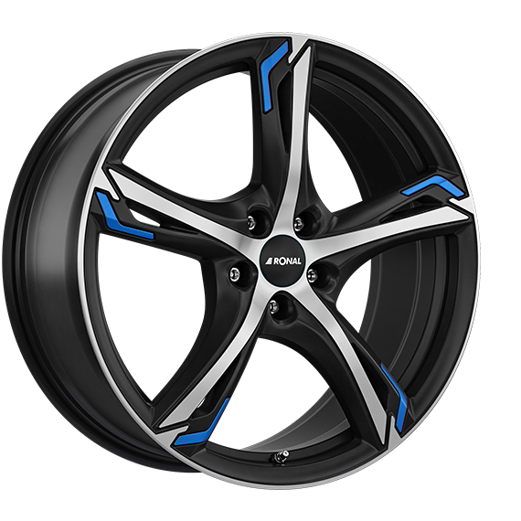 RONAL R62 BLUE zwart mat gepolijst
