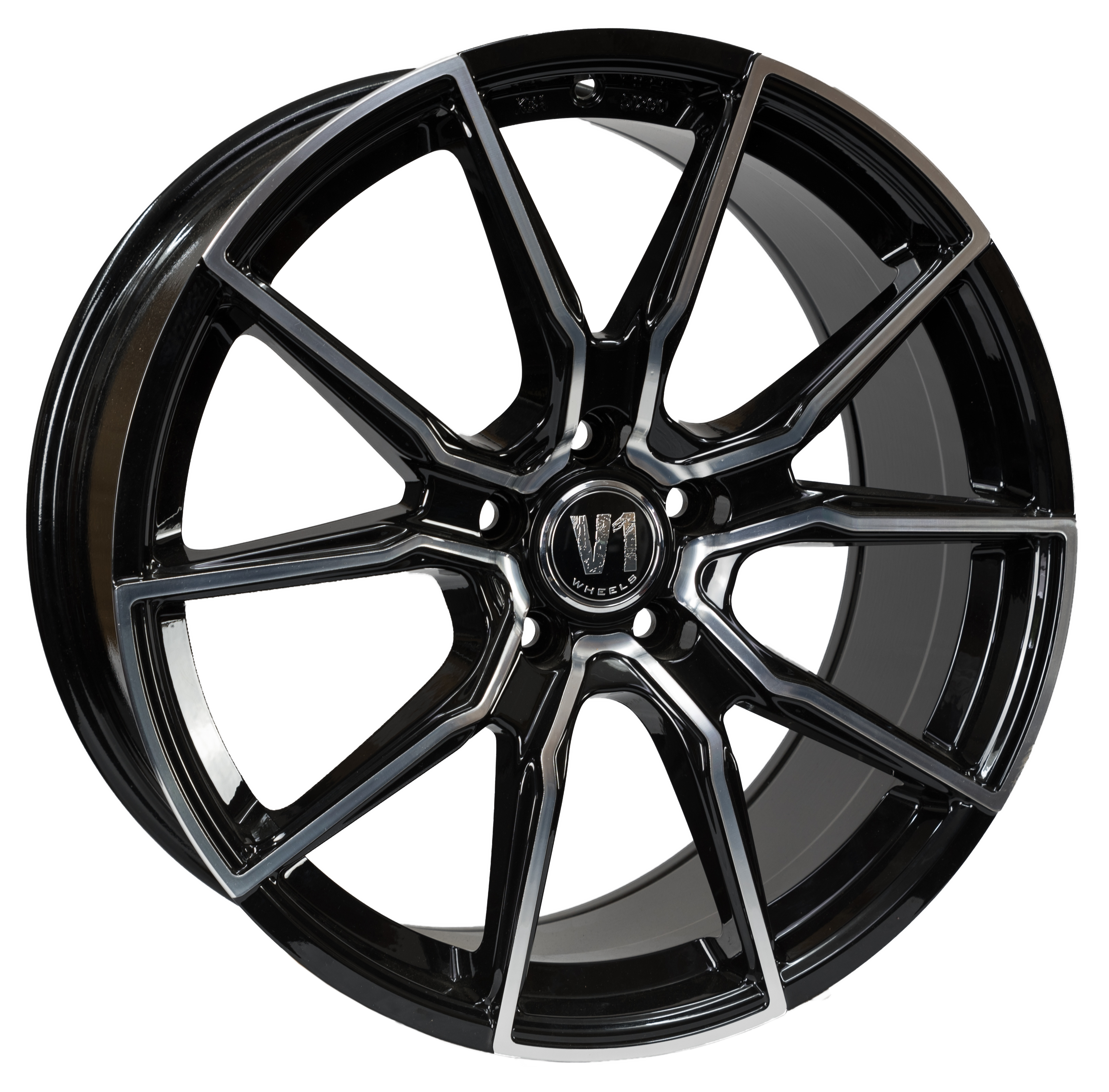 V1 WHEELS V1 zwart gepolijst